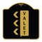 Signmission Designer Series Sign-Valet Left Arrow, Black & Gold Aluminum Sign, 18" x 18", BG-1818-22770 A-DES-BG-1818-22770 - alternate 1